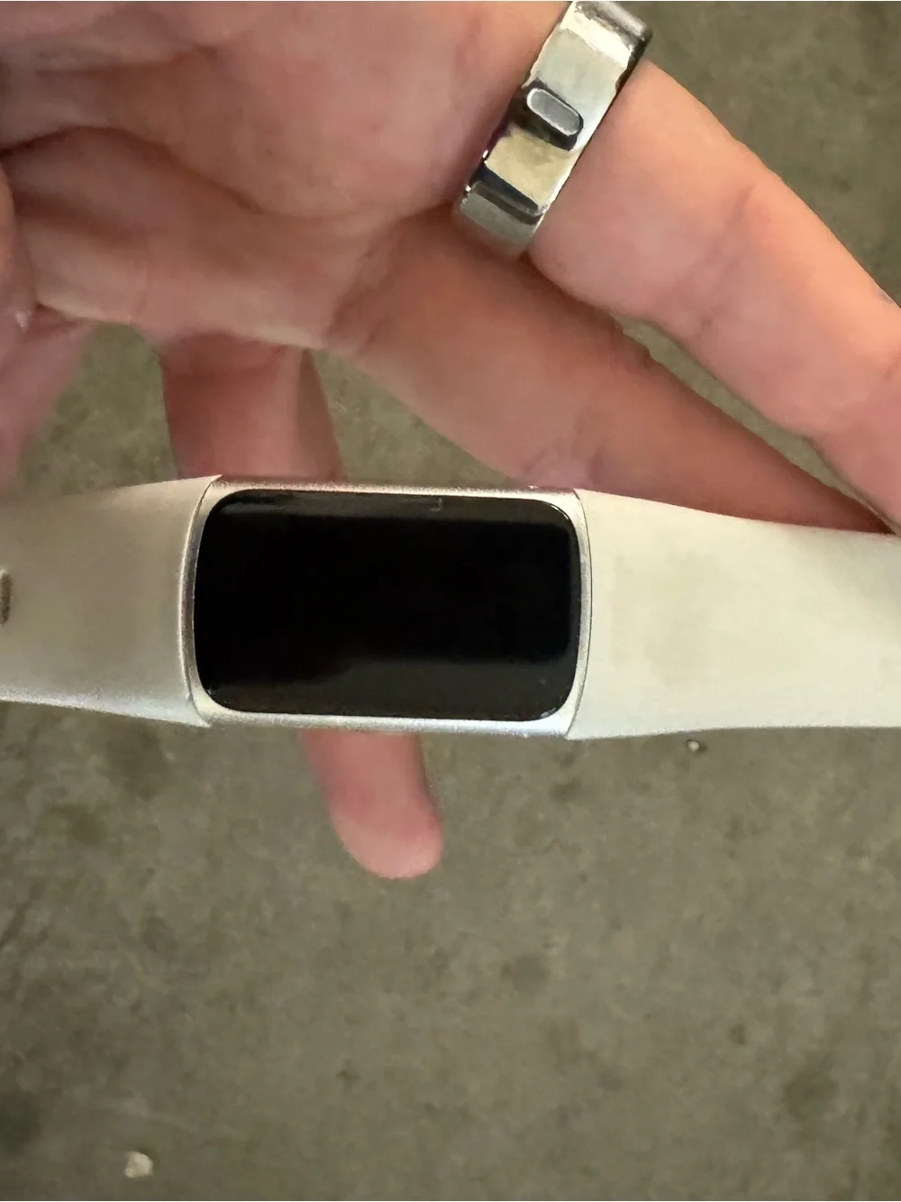 White Fitness Tracker Smart Band with OLED Display